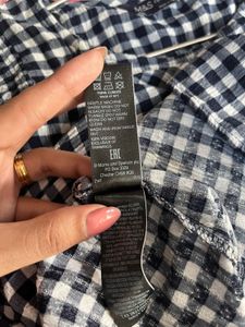 Gingham Check Long Sleeve Top