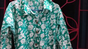 Floral Print Button-Down Top