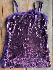 Purple Sequin Party Top