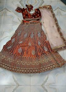 One Time Uss Reception Lehnga