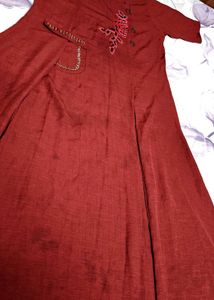 Maroon Elegant Dress ♥️