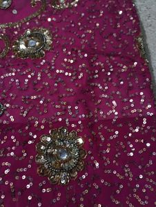 Gorgeous Pink Embellished Saree