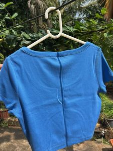 Blue Cropped Tee