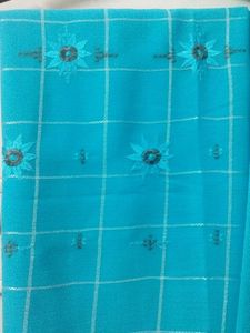 Elegant Blue Kurta Set l Unstitched