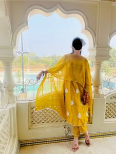 Elegant Yellow Embroidered Salwar Suit