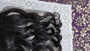 Synthetic Artificial  Hair Extensio N In L.brown