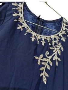 Elegant Navy Blue Maxi Dress