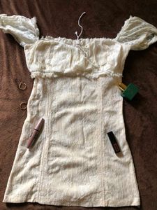 White Lace Mini Dress