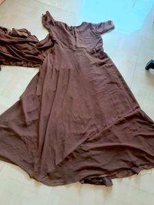 Designer Gown Saree 🤎