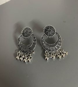 Oxidised Jhumka Earrings