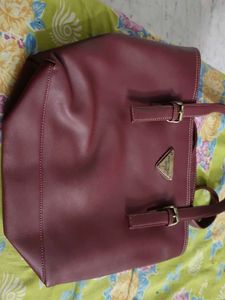 Burgundy Tote Bag