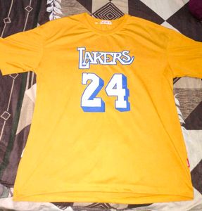 PRINTED LAKERS OVERSIZED COTTON T SHIRT
