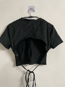 Back Tiw Up Top Black