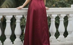 Elegant Maroon Lace Dress