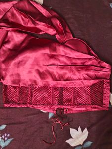 ❤️‍🔥Red Rhinestone Corset Top❤️‍🔥