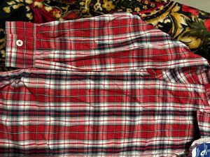 Red Plaid Casual Shirt