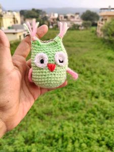 Crochet Owl Keychain