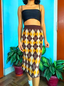 Argyle Printed Winter Skirt