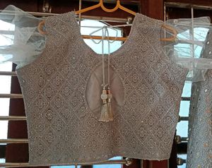 Fully STITCHED MIRROR WORK CHOLI WITH HEAVY DUPPAT