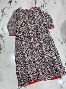 Xxl Ethnic Print Kurta