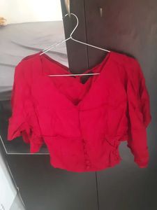 Maroon Crop Top
