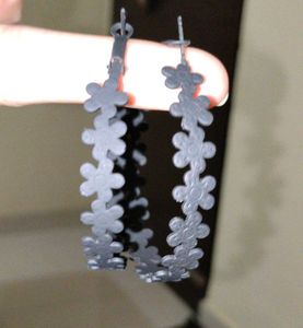 Cute Flower Hoop Earrings