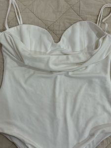 Zara White layered bodysuit