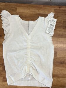 Cute White Ruffle Top