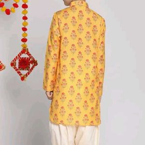 Yellow Floral Kurta Set