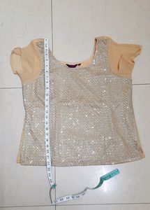 Top Srishti Golden Party Wear