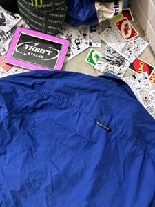 Vintage Blue Long Sleeve Button-Down Shirt
