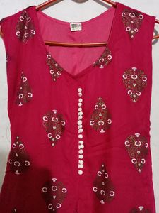 Red Printed Dress