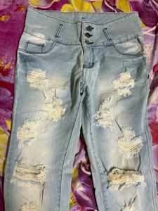 Denim Ribbed Jeans