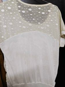 Stylish White Embellished Top