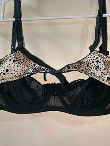 Bw!tch Leopard Print Lace wired Bra