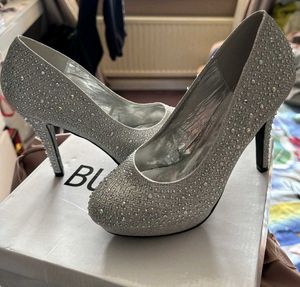 Silver Stiette Heels