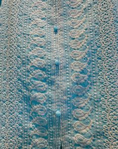 Blue chikankari kurta