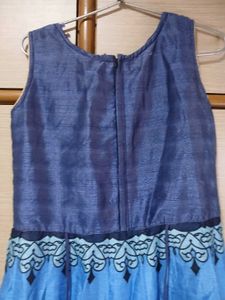 Blue Embroidered Anarkali Dress