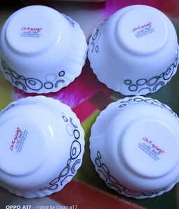 White Bone China Serving Bowl 🥣 Set Of 4