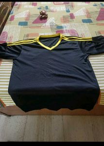 Blue T-Shirt Nd Black Jersey