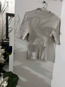 Ribbed Mock Neck Top❤️