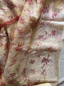 Floral organza embroidered saree