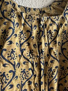 Kurti Set-Beautiful BlueCream With Chudidar