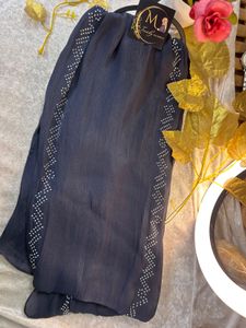 Elegant Embellished Organza Scarf