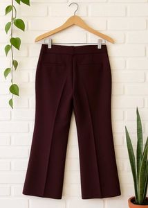 Burgundy Flared Trousers