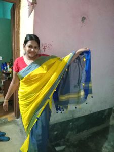 Blue &amp; Yellow Saree