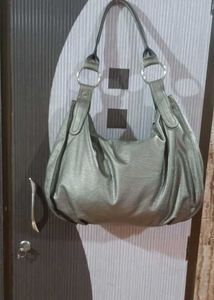 Silver Hobo Bag
