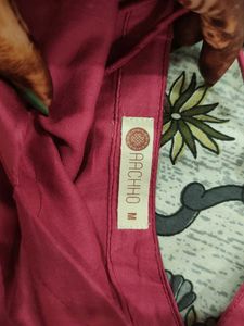 Aachho Magenta Pink Hand-painted Lehenga Set