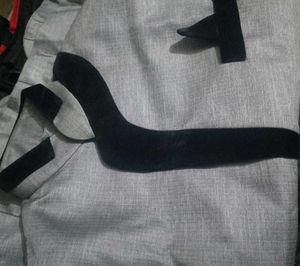 Gray Mandarin Collar Blazer