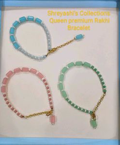 Pastel Butterfly Beaded Bracelet Rakhi